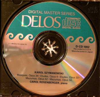CD Karol Szymanowski: Masques / Etudes / Mazurkas