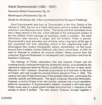 CD Karol Szymanowski: Harnasie • Mandragora • Étude