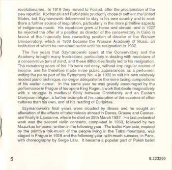 CD Karol Szymanowski: Symphony No. 3 "Song Of The Night" / Symphony No. 4 "Symphonie Concertante" / Concert Overture