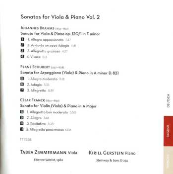 SACD César Franck: Sonatas For Viola & Piano Vol. 2