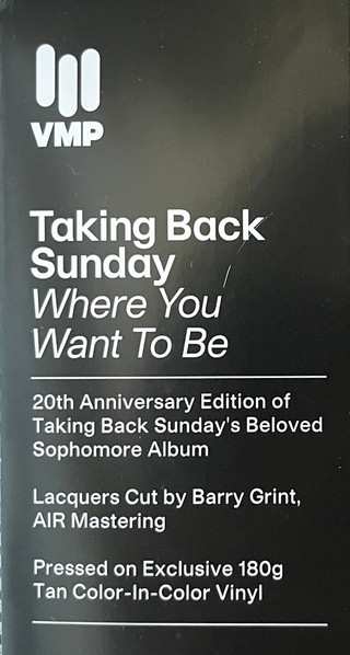 LP Taking Back Sunday: Where You Want To Be CLR