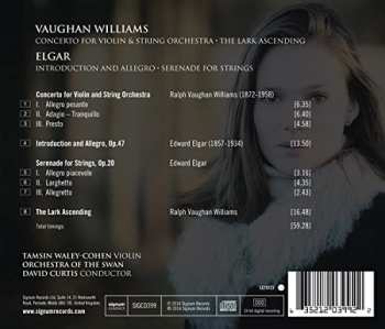 CD Tamsin Waley-Cohen: Vaughan Williams The Lark Ascending Violin Concerto in D minor / Elgar Introduction and Allegro Serenade for Strings