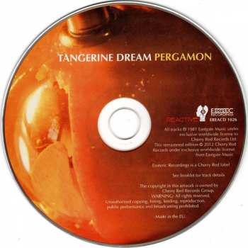 CD Tangerine Dream: Pergamon (Live At The «Palast Der Republik» GDR)