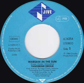 SP Tangerine Dream: Warsaw In The Sun