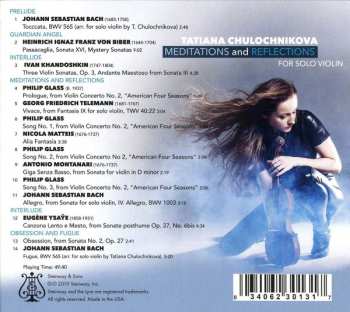 CD Tatiana Chulochnikova: Meditations And Reflections For Solo Violin