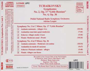 CD Pyotr Ilyich Tchaikovsky: Symphonies No. 2, Op. 17 "Little Russian" / No. 4, Op. 36