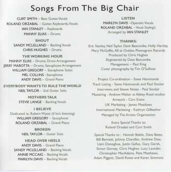 CD Tears For Fears: Songs From The Big Chair