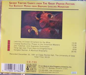 CD Ten Buddhist Monks Of The Drepung Loseling Monastery: Sacred Tibetan Chants From The Great Prayer Festival