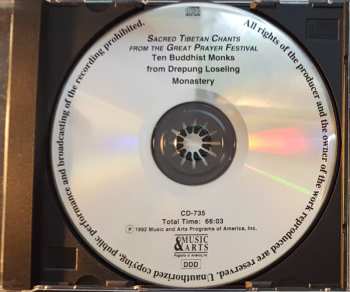 CD Ten Buddhist Monks Of The Drepung Loseling Monastery: Sacred Tibetan Chants From The Great Prayer Festival