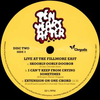 3LP Ten Years After: Live At The Fillmore East 