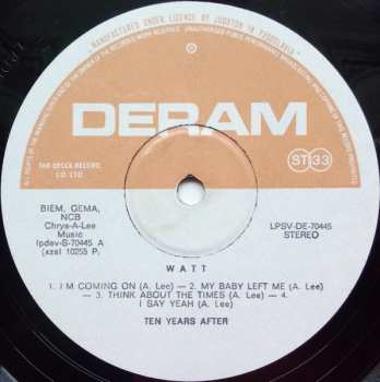 LP Ten Years After: Watt