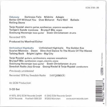 3CD/Dobozkészlet Terje Rypdal: Odyssey In Studio & In Concert