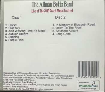 2CD The Allman Betts Band: Live At The 2019 Peach Music Festival