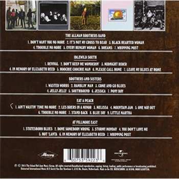 5CD/Dobozkészlet The Allman Brothers Band: 5 Classic Albums