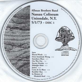 2CD The Allman Brothers Band: Nassau Coliseum Uniondale, NY 5/1/73