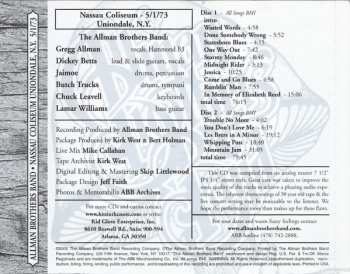 2CD The Allman Brothers Band: Nassau Coliseum Uniondale, NY 5/1/73