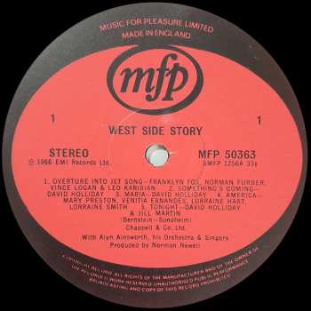 LP The Alyn Ainsworth Orchestra: West Side Story
