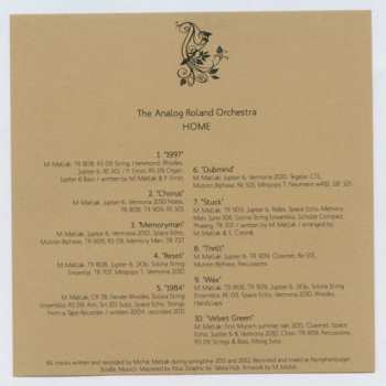 CD The Analog Roland Orchestra: Home