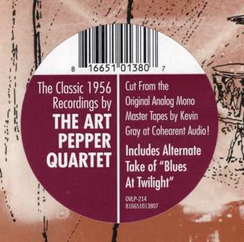 LP Art Pepper Quartet: The Art Pepper Quartet