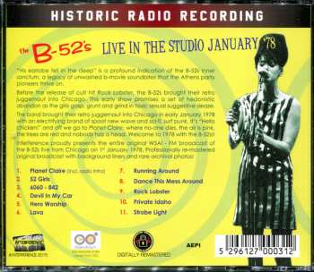 CD The B-52's: Live In The Studio January '78