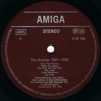 LP The Beatles: 1967-1970