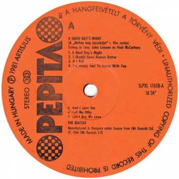 LP The Beatles: A Hard Day's Night