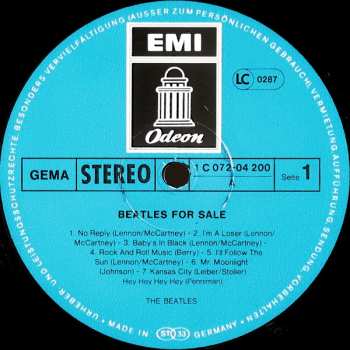 LP The Beatles: Beatles For Sale