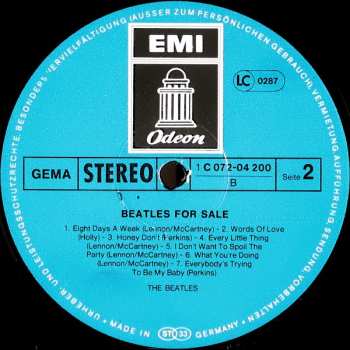 LP The Beatles: Beatles For Sale