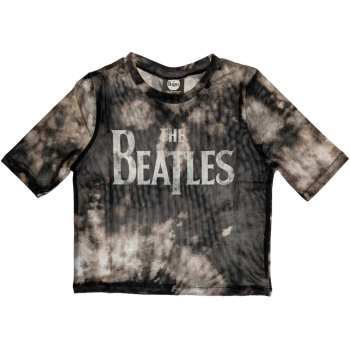 Merch The Beatles: Női Crop Top Drop T Logo The Beatles