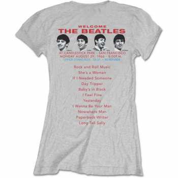 Merch The Beatles: Dámské Tričko Candlestick Park  S