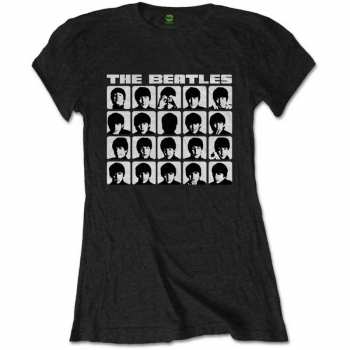 Merch The Beatles: Női Póló Hard Days Night Faces Mono 