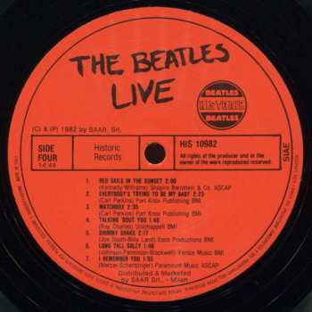 2LP The Beatles: Live At The Star-Club In Hamburg Germany