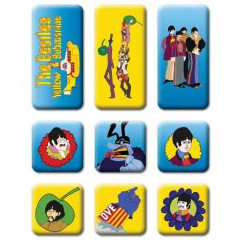 Merch The Beatles: Hűtőmágnes Set Yellow Submarine