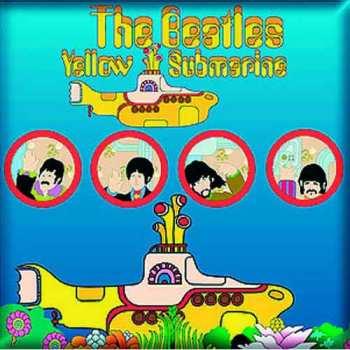 Merch The Beatles: Hűtőmágnes Yellow Submarine Portholes