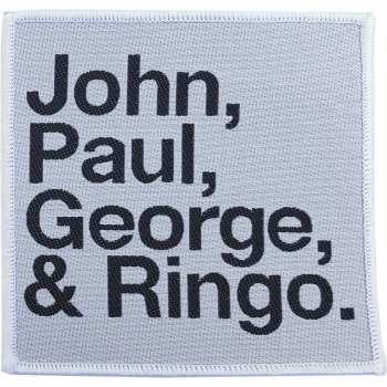 Merch The Beatles: Felvarró John, Paul, George, Ringo Black On White