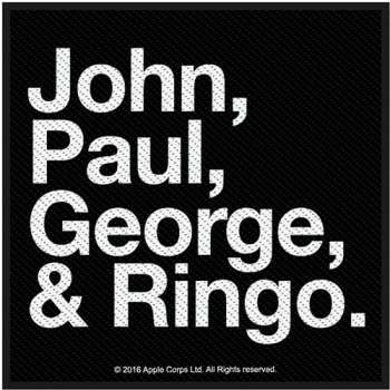 Merch The Beatles: Felvarró Jon, Paul, George & Ringo