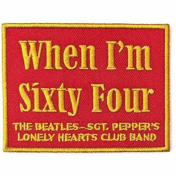 Merch The Beatles: Felvarró When I'm Sixty Four 