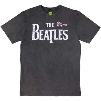 Merch The Beatles: Stone Wash Póló Guitar & Drop T