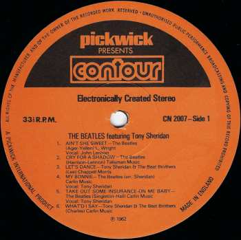 LP Various: The Beatles Featuring Tony Sheridan