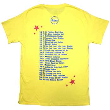 Merch The Beatles: The Beatles Unisex T-shirt: American Tour '64 (yellow) (back Print) (medium) M
