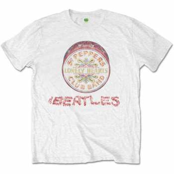Merch The Beatles: Póló Flowers Logo The Beatles & Drum 