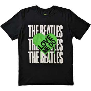 Merch The Beatles: Póló Love Me Do Graffiti Heart