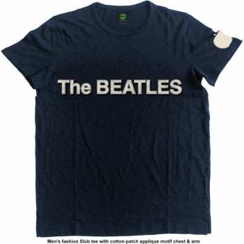 Merch The Beatles: Hímzett Póló Logo The Beatles & Apple 