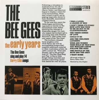 CD Bee Gees: The Early Years (The Bee Gees Sing And Play 14 Barry Gibb Songs)