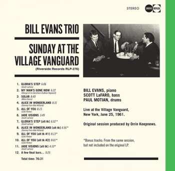 LP/CD The Bill Evans Trio: Sunday At The Village Vanguard