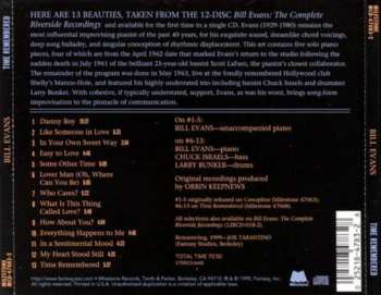 CD The Bill Evans Trio: Time Remembered
