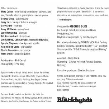 CD The Blackbyrds: Action / Better Days