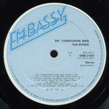 LP The Byrds: Mr. Tambourine Man