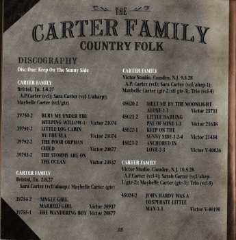 4CD/Dobozkészlet The Carter Family: Country Folk