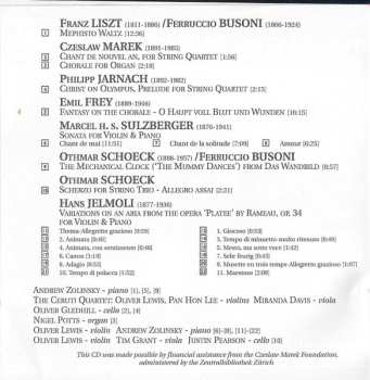 CD Justin Pearson: The Eye Of The Storm - Ferrucio Busoni's Zurch Friends & Disciples
